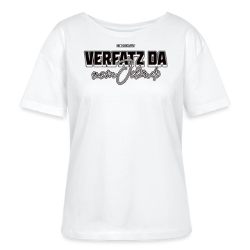 VERFATZ DA VOM JELÄNDE-Rundhals Frauen Bio-T-Shirt - Weiß