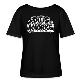 DIT IS KNORKE-Rundhals Frauen Bio-T-Shirt - Schwarz