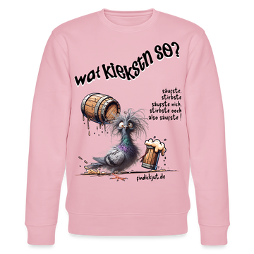WAT KIEKSTN SO?-Unisex Bio-Sweatshirt - Hellrosa