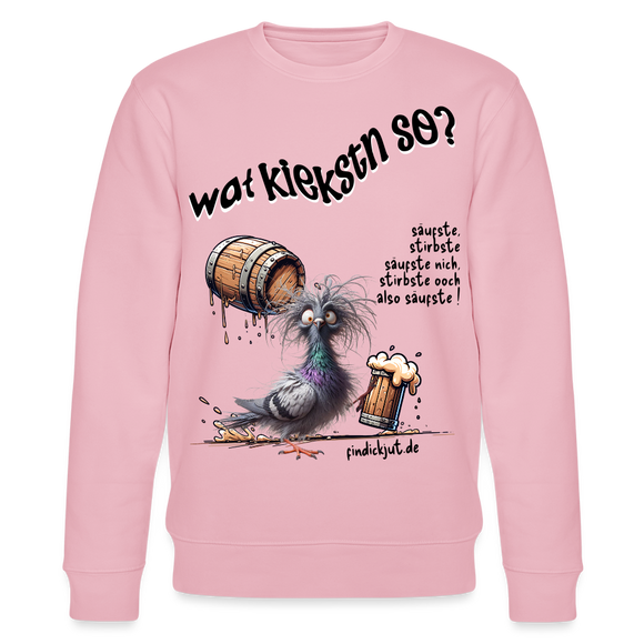 WAT KIEKSTN SO?-Unisex Bio-Sweatshirt - Hellrosa