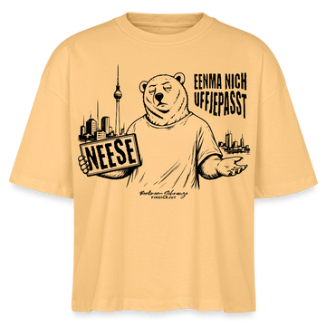 Berlin Souvenir mit Berliner Spruch-NEESE-Frauen Boxy Bio-T-Shirt - Mispel