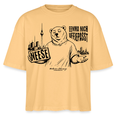 Berlin Souvenir mit Berliner Spruch-NEESE-Frauen Boxy Bio-T-Shirt - Mispel