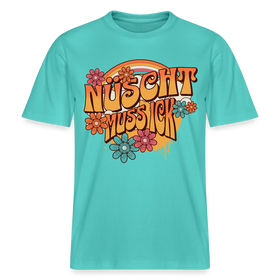 BERLINER RETRO-NÜSCHT MUSS ICK-Relaxed Fit Unisex Bio-T-Shirt - Poolblau