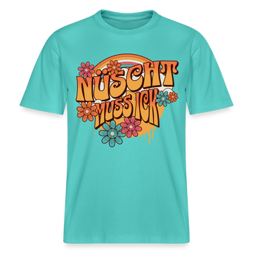 BERLINER RETRO-NÜSCHT MUSS ICK-Relaxed Fit Unisex Bio-T-Shirt - Poolblau