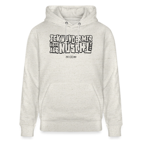 Berliner Spruch-ICK WUNDER MIR-Unisex Bio-Hoodie - Beige meliert