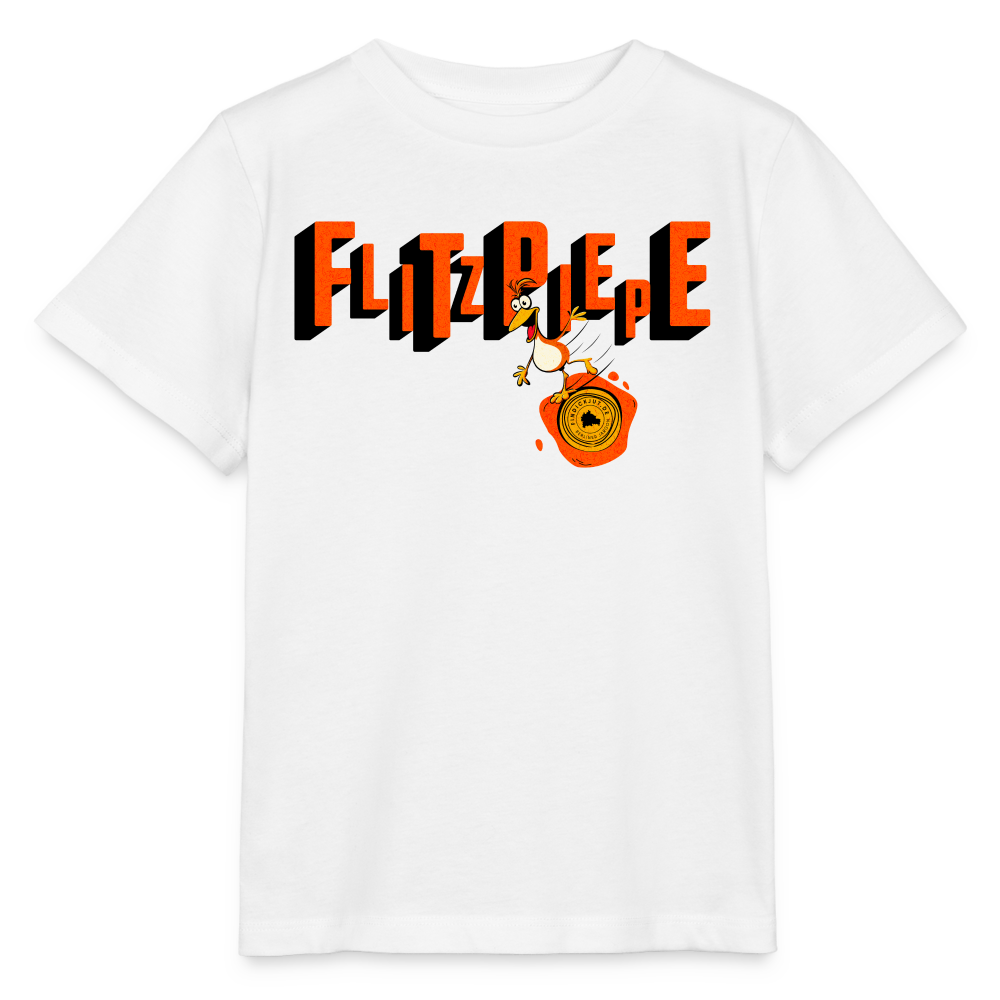 FLITZPIEPE - Kinder T-Shirt BIO - Weiß