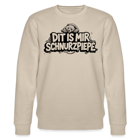 Berliner Bär-Souvenir-DIT IS MIR SCHNURZPIEPE-Unisex Bio-Sweatshirt - Beige