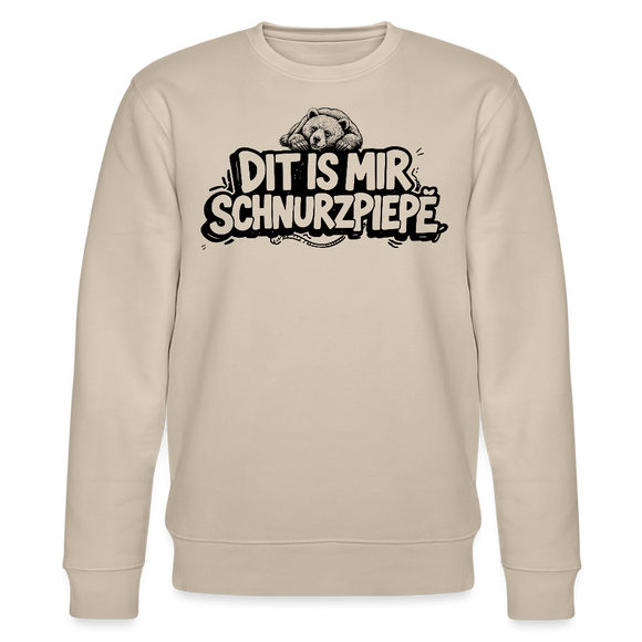 Berliner Bär-Souvenir-DIT IS MIR SCHNURZPIEPE-Unisex Bio-Sweatshirt - Beige