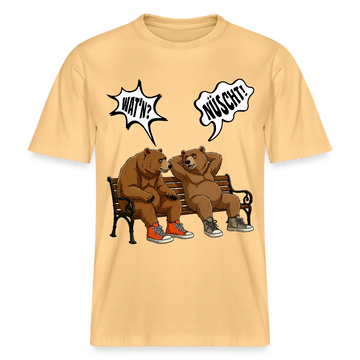 Berliner Bär mit berliner Schnauze-WATN?NÜSCHT- RELAXED FIT Unisex Organic T-Shirt - Hellgelb