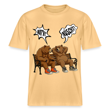 Berliner Bär mit berliner Schnauze-WATN?NÜSCHT- RELAXED FIT Unisex Organic T-Shirt - Hellgelb
