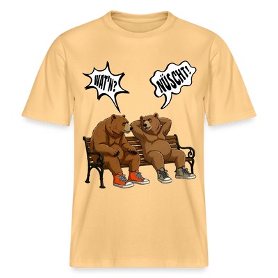Berliner Bär mit berliner Schnauze-WATN?NÜSCHT- RELAXED FIT Unisex Organic T-Shirt - Hellgelb