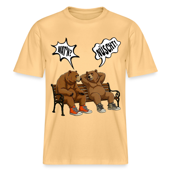Berliner Bär mit berliner Schnauze-WATN?NÜSCHT- RELAXED FIT Unisex Organic T-Shirt - Hellgelb