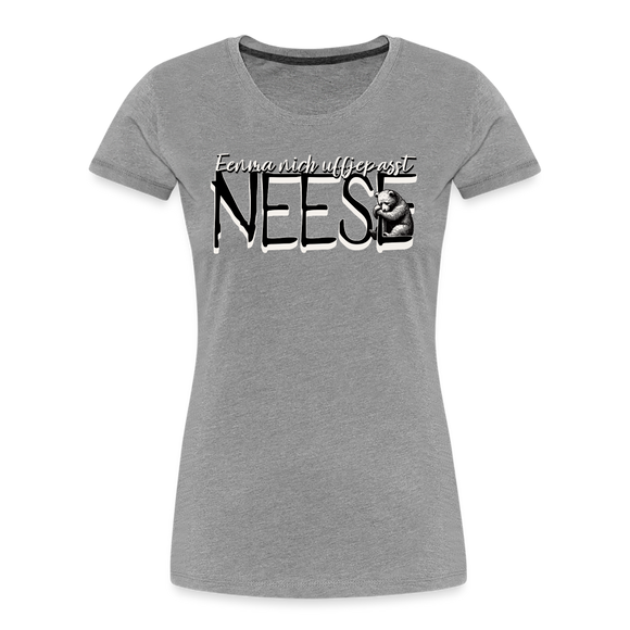 NEESE-Frauen Premium Bio T-Shirt - Grau meliert