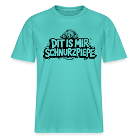 Berliner Bär-DIT IS MIR SCHNURZPIEPE-RELAXED FIT Unisex bio T-Shirt - Poolblau