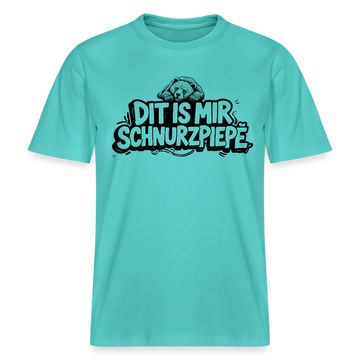 Berliner Bär-DIT IS MIR SCHNURZPIEPE-RELAXED FIT Unisex bio T-Shirt - Poolblau