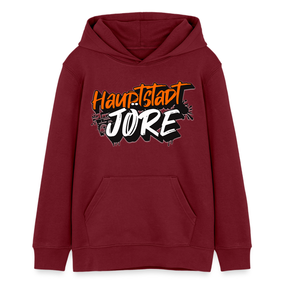 HAUPTSTADTJÖRE-Teenager Bio-Hoodie - Burgunderrot