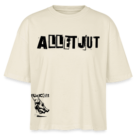 ALLET JUT-Frauen Boxy Bio-T-Shirt - Weißgrau