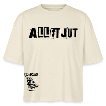 ALLET JUT-Frauen Boxy Bio-T-Shirt - Weißgrau