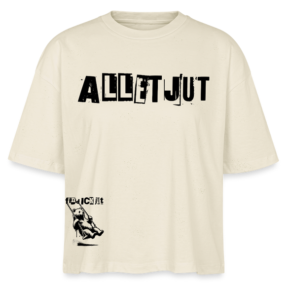 ALLET JUT-Frauen Boxy Bio-T-Shirt - Weißgrau