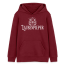 LAUBENPIEPER-Teenager Bio-Hoodie - Burgunderrot