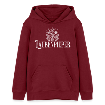 LAUBENPIEPER-Teenager Bio-Hoodie - Burgunderrot