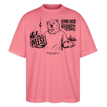 Berlin Souvenir mit Spruch-NEESE-Oversized Unisex Bio T-Shirt - Pink 