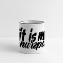 Dit is mir SCHNURZPIEPE-Panoramatasse - Weiß/Schwarz