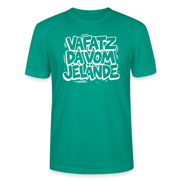 VAFATZ DA VOM JELÄNDE-Unisex T-Shirt Bio-Berliner Schnauze - Blaugrün