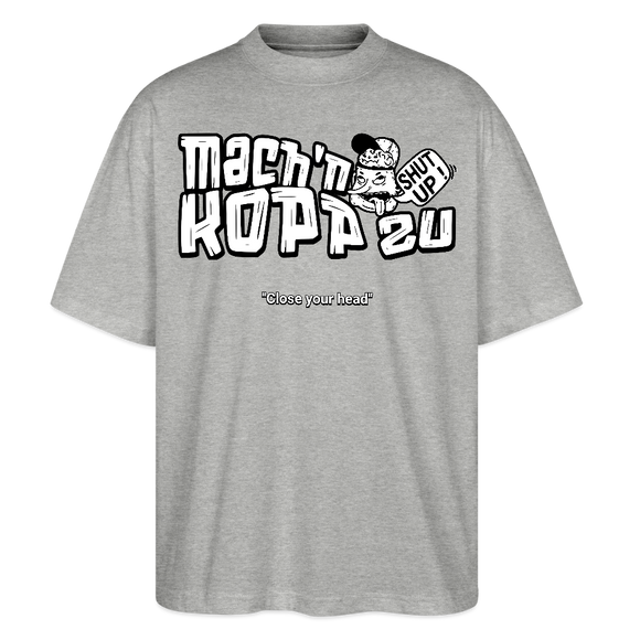 MACH N KOPP ZU-Oversized Unisex Bio T-Shirt II - Grau meliert