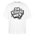 Berliner Spruch-DA KIEKSTE WA?-Oversized Unisex Bio T-Shirt - Weiß