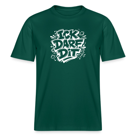 Berlin Shirt-ICK DARF DIT- RELAXED FIT Unisex Bio T-Shirt mit Berliner Spruch - Forest