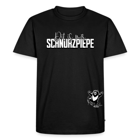 SCHNURZPIEPE-Männer Premium BIO T-Shirt - Schwarz