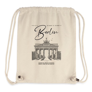 BERLIN-recycelter Beutel - Naturweiß