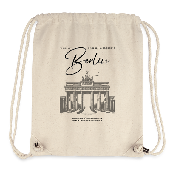 BERLIN-recycelter Beutel - Naturweiß