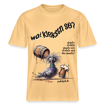 WAT KIEKSTN SO? - Relaxed Fit Unisex Bio-T-Shirt - Hellgelb