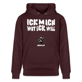 ICK MACH WAT ICK WILL-Unisex Bio-Hoodie - Maroon
