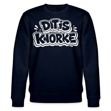 DIT IS KNORKE-Unisex Bio-Sweatshirt mit echt Berliner Schnauze - Navy