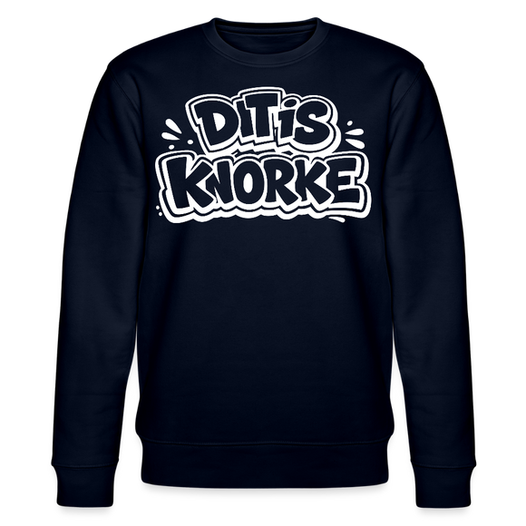 DIT IS KNORKE-Unisex Bio-Sweatshirt mit echt Berliner Schnauze - Navy