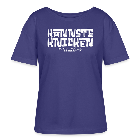 Berliner Spruch-KANNSTE KNICKEN-Rundhals Frauen Bio-T-Shirt - Dämmerung