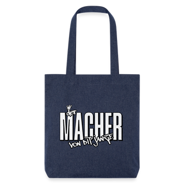 DER MACHER VON DIT JANZE - recycelter Heavyweight Stoffbeutel - melange Blue