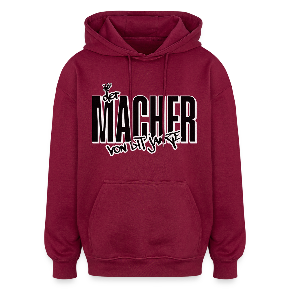 DER MACHER VON DIT JANZE - Oversized Unisex Hoodie - Burgunderrot