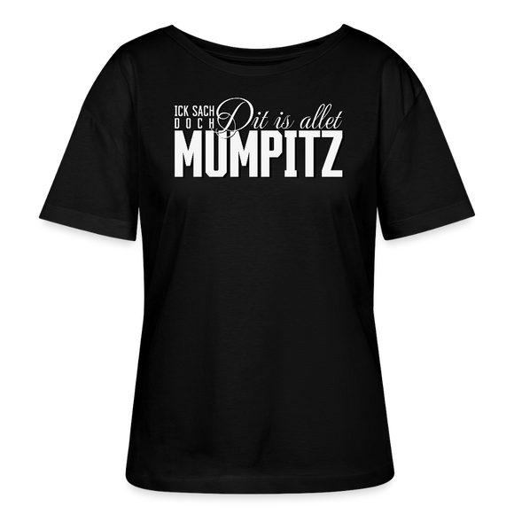 MUMPITZ-Rundhals Frauen Bio-T-Shirt mit Berliner Schnauze - Schwarz