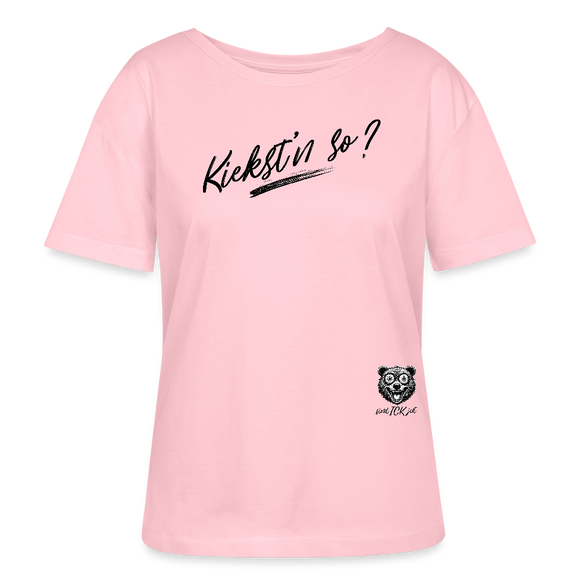 KIEKSTN SO?-Rundhals Frauen Bio-T-Shirt - Hellrosa