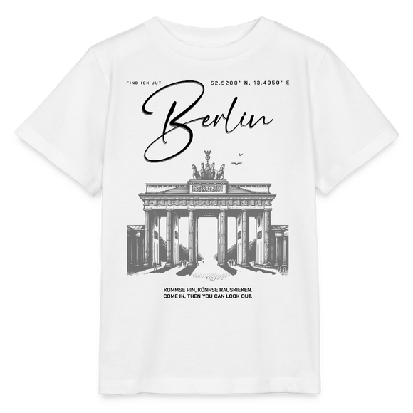 BERLIN-Kinder Bio T-Shirt - Weiß