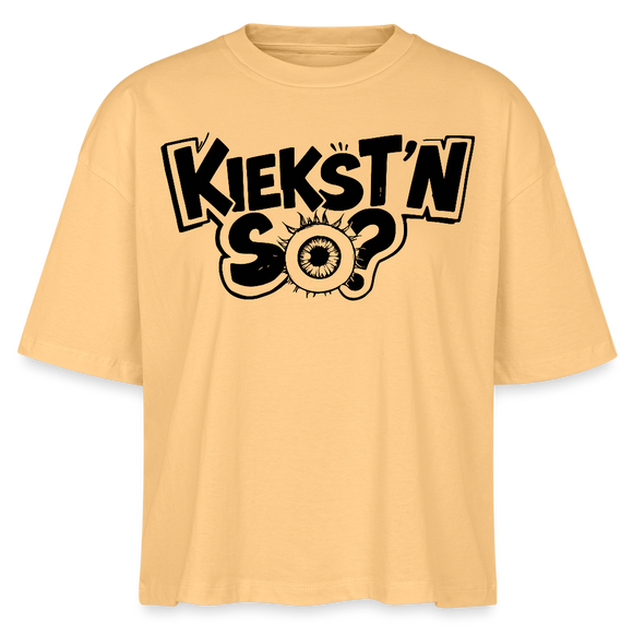 Berlin Shirt mit Berliner Schnauze -KIEKSTN SO?Frauen Boxy Bio-T-Shirt - Mispel