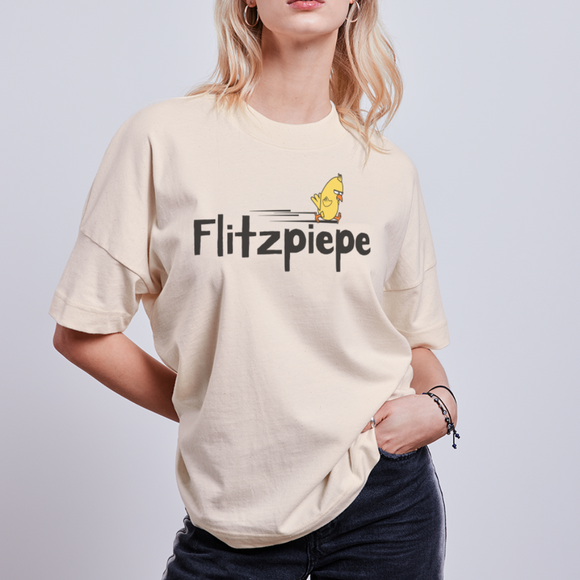 DIE FLITZPIEPE - Unisex Oversize Bio-T-Shirt - Naturweiß