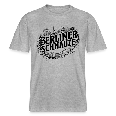 BERLINER SCHNAUZE-RELAXED FIT Unisex BIO T-Shirt II - Grau meliert