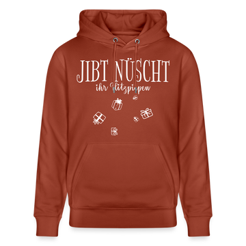 JIBT NÜSCHT zu Weihnachten in Berlin-Unisex Bio-Hoodie - Terrakotta