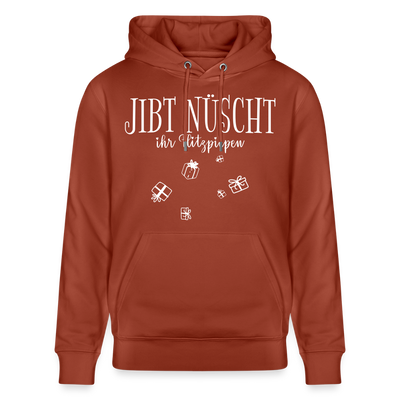 JIBT NÜSCHT zu Weihnachten in Berlin-Unisex Bio-Hoodie - Terrakotta