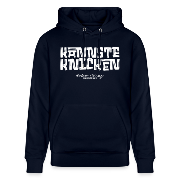 Berliner Schnauze - KANNSTE KNICKEN-Unisex Bio-Hoodie - Navy